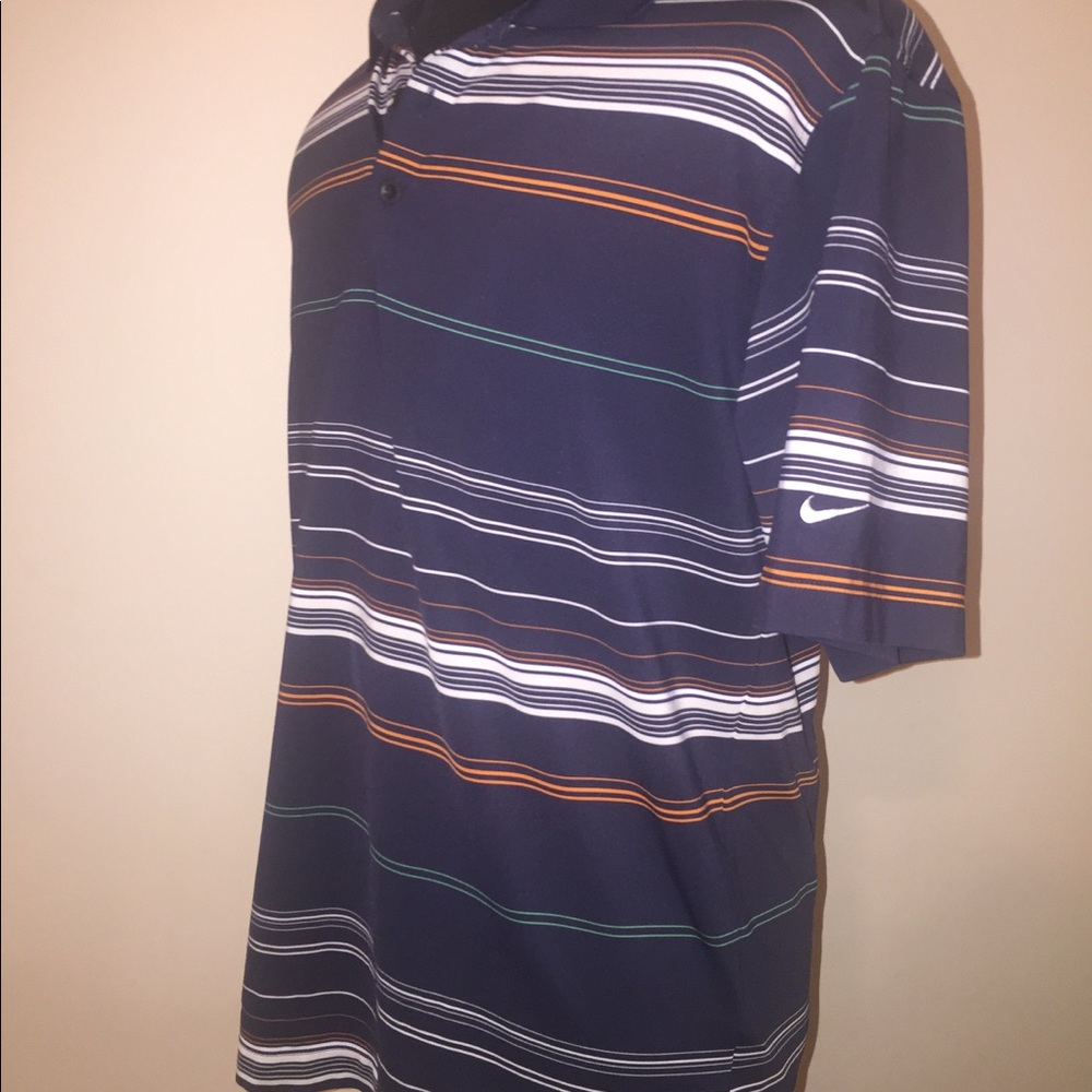 Nike Golf Men's DriFit Shirt Black Stripe Sz Med - Picture 7 of 8